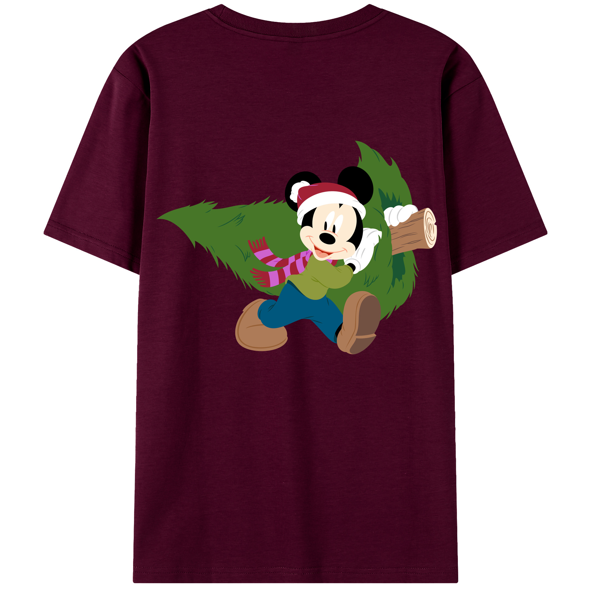 （画像用） ミッキーマウス Mickey Mouse レディース半袖Tシャツ(バックプリント)